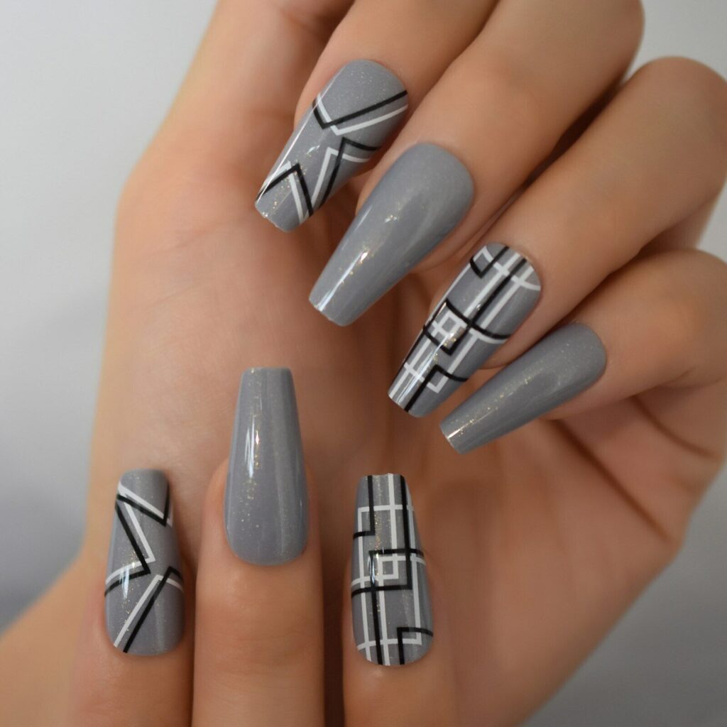 Grey nails